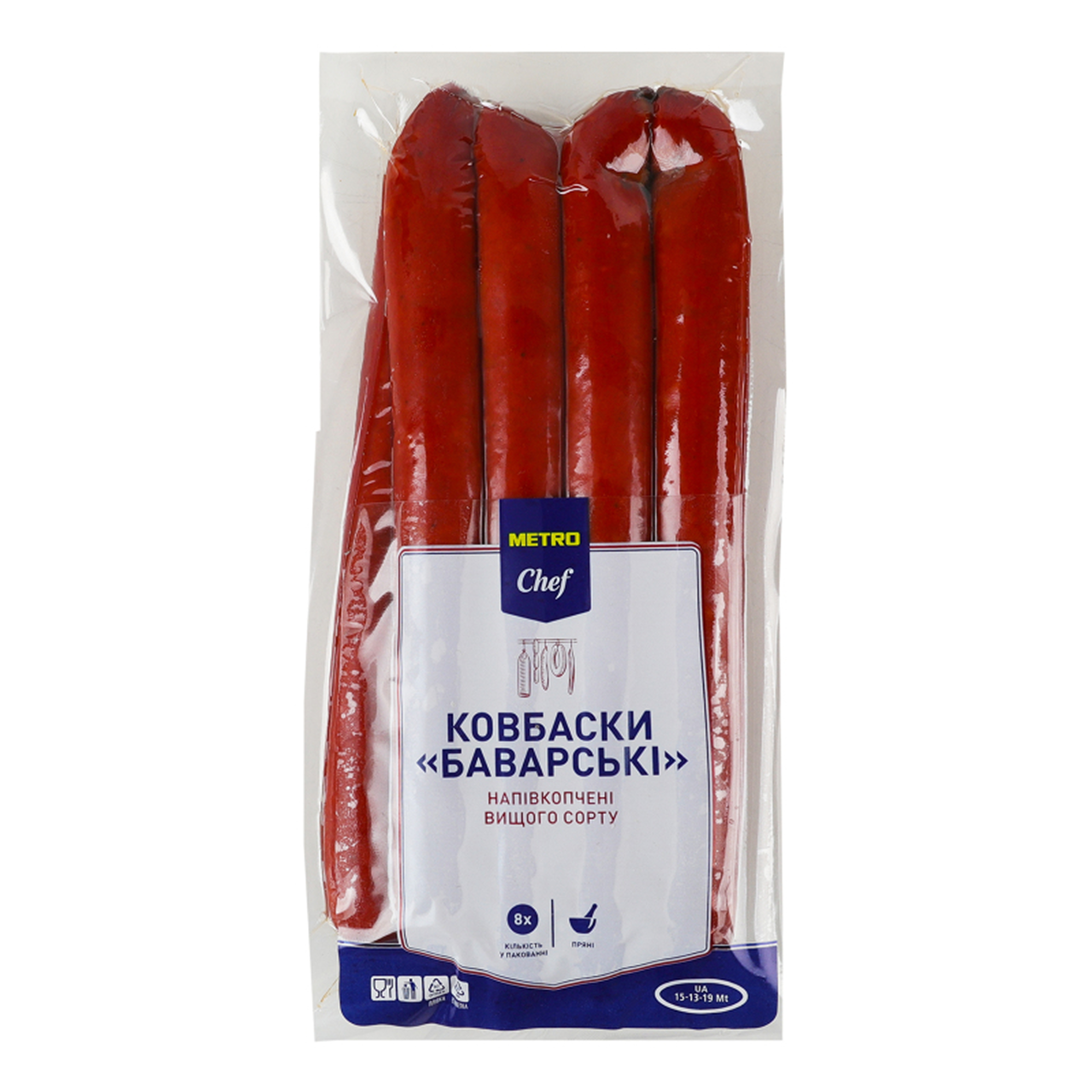 METRO Chef Ковбаски Баварські напівкопчені вищий сорт кг