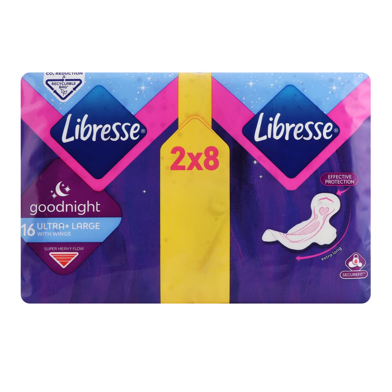 Libresse Прокладки гігієнічні Goodnight Ultra Large+ 16шт/уп