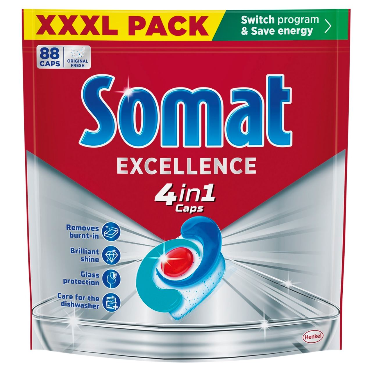 Somat Капсули Excellence 4-в-1 для посудомийної машини 88шт