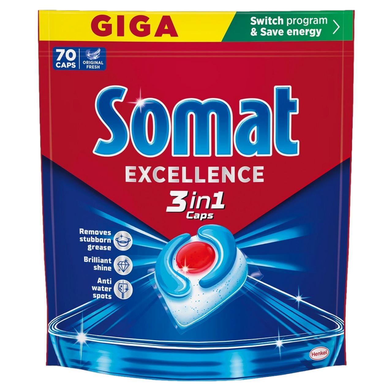 Somat Капсули Екселенс 3 в 1 для посудомийної машини 70