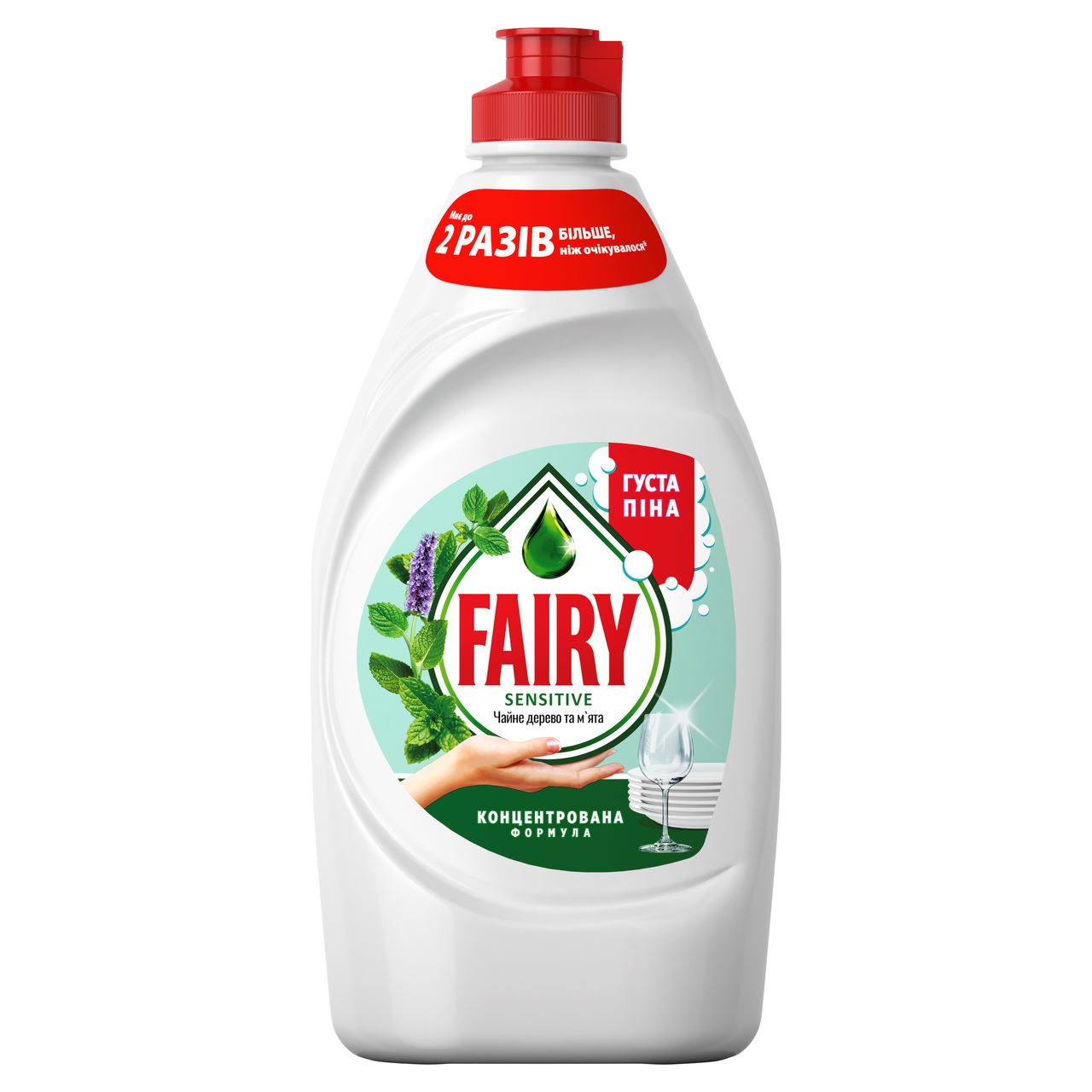 FAIRY Засіб Сенс Чайне дерево та м`ята для миття посуду 0,45л