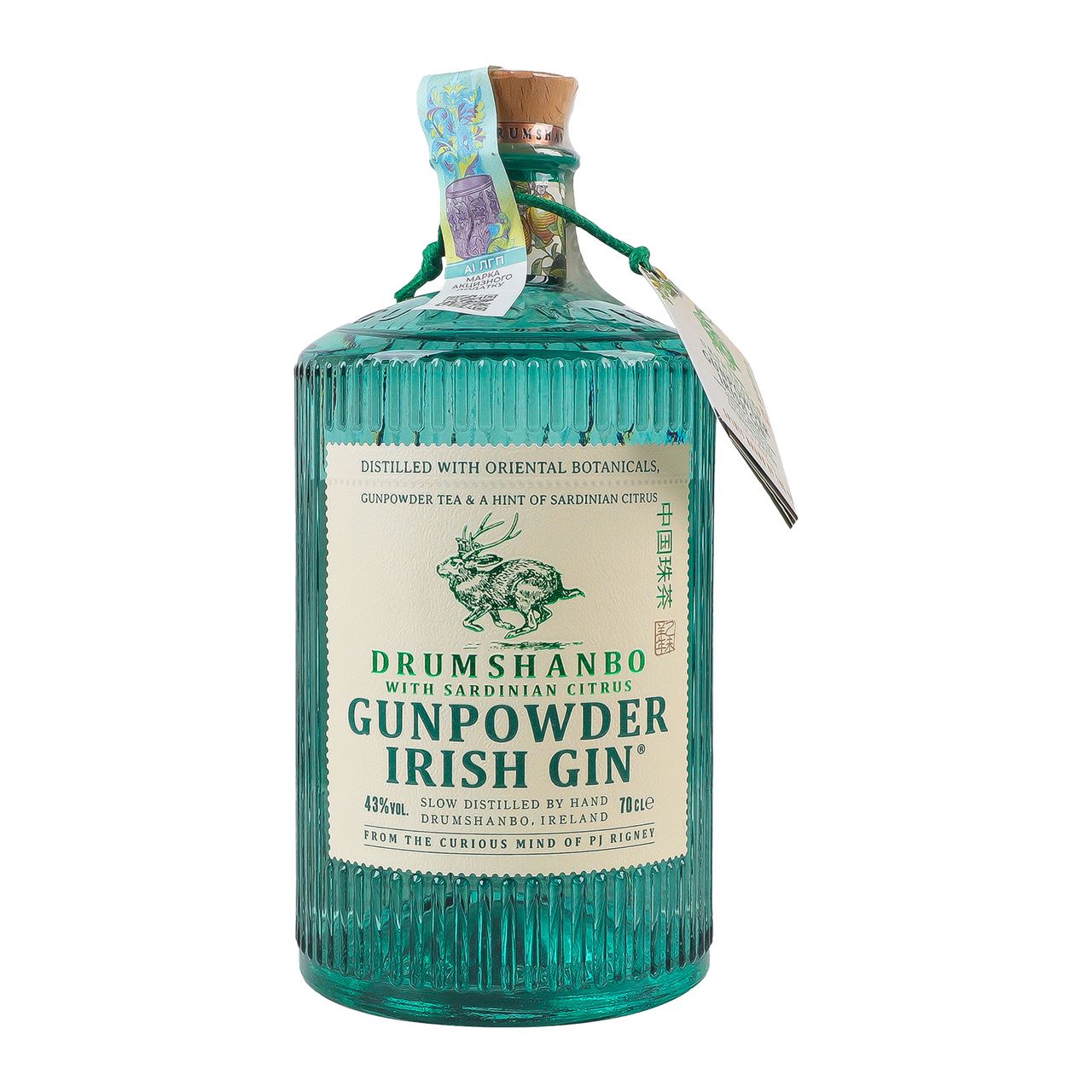 Drumshanbo Джин Gunpowder Irish з сардинським цитрусом 43% 0,7л