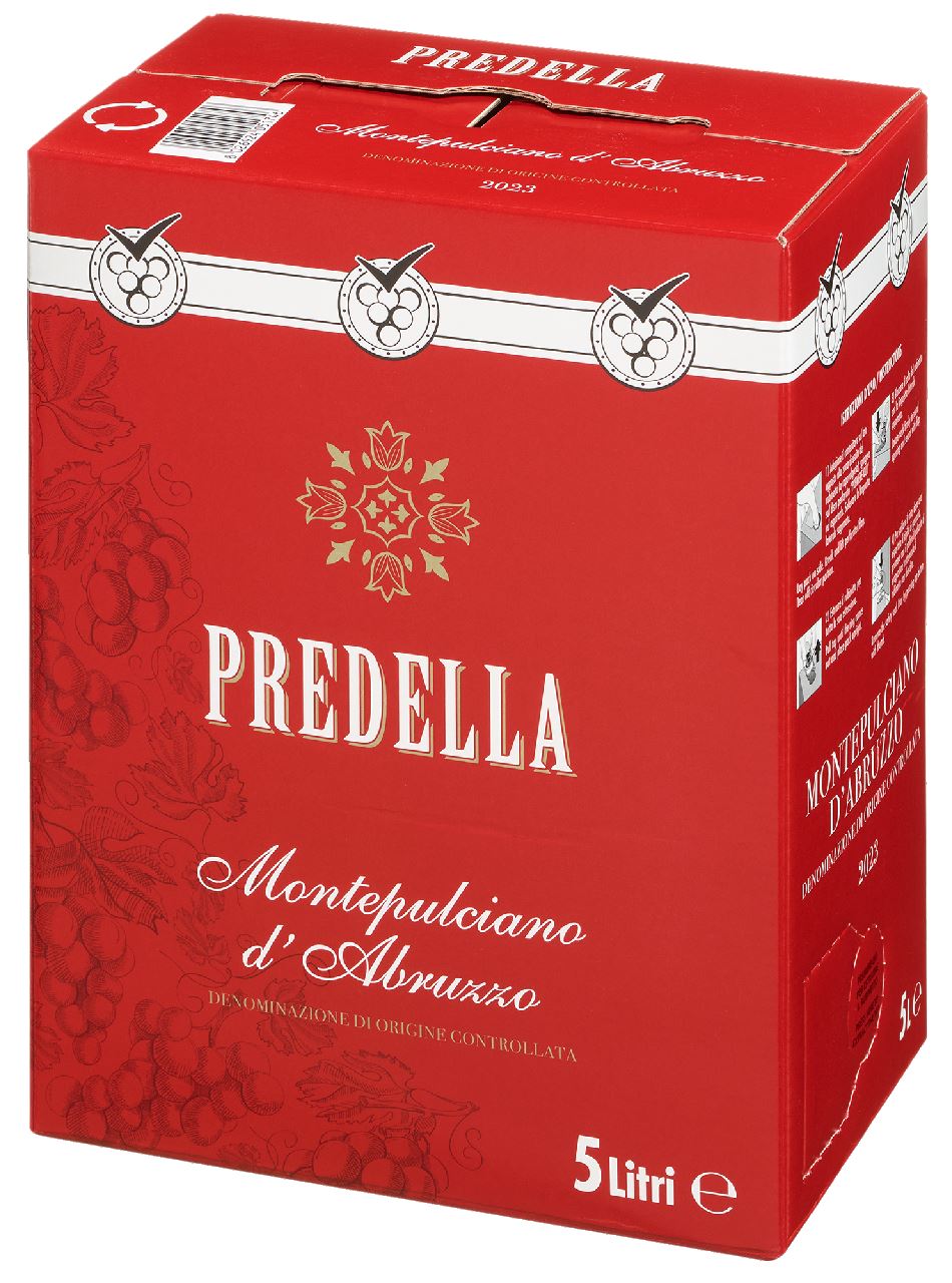 Predella Вино Montepulciano D`abruzzo Doc напівсухе червоне 5л