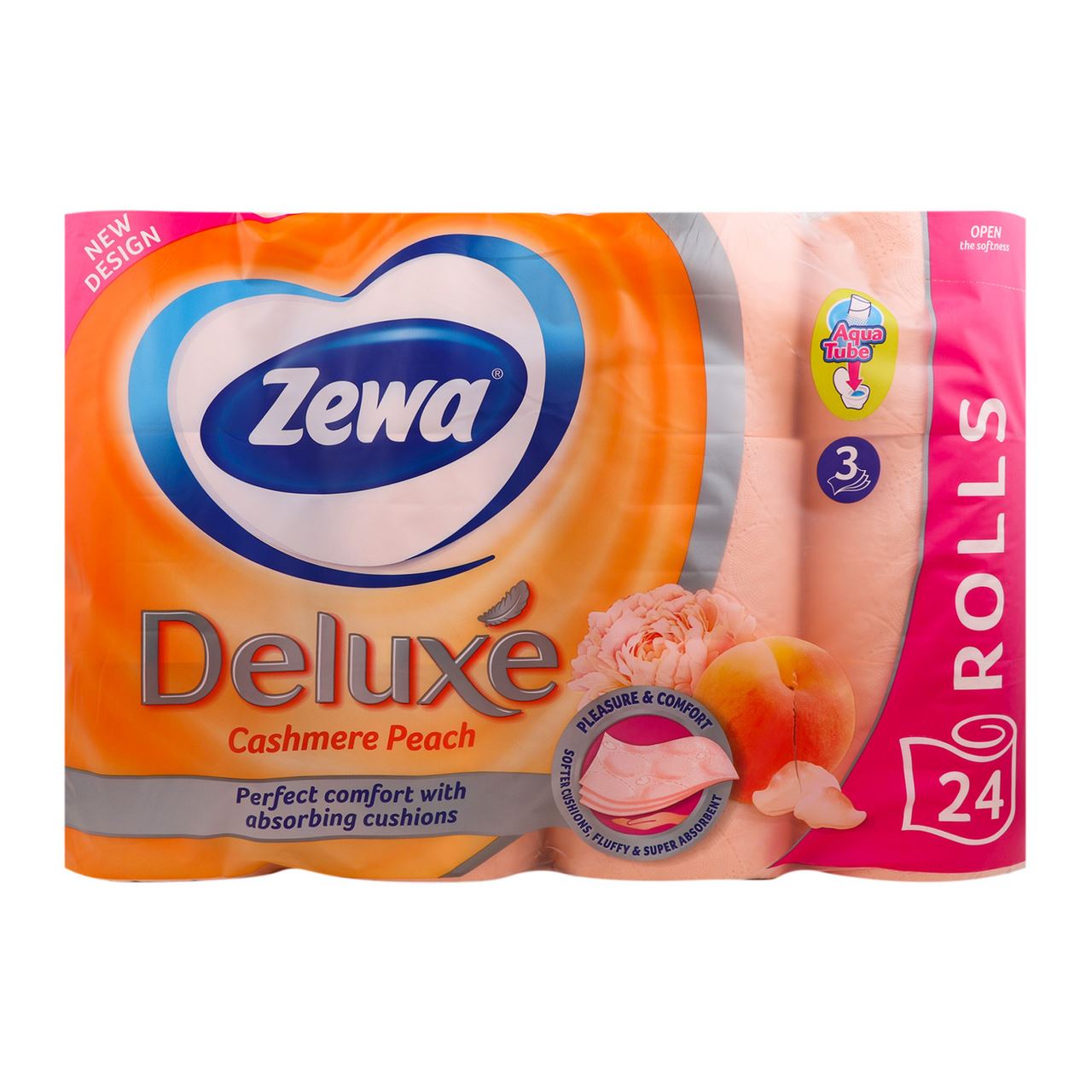 Zewa Папір туалетний Deluxe cashmere peach 3-шаровий 24 шт