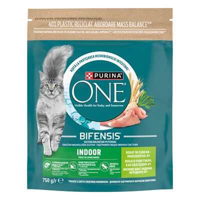 Purina One Корм для котів сухий Індор індичка 750г