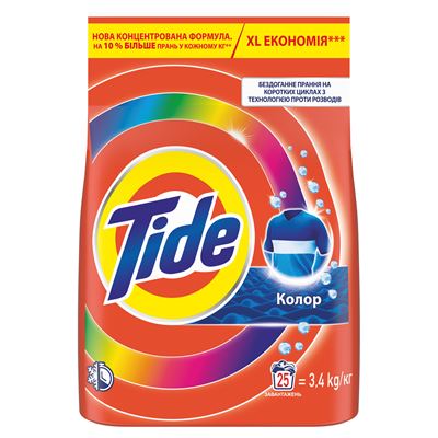 Tide Засіб Аква-Пудра Колор автомат 3,4кг