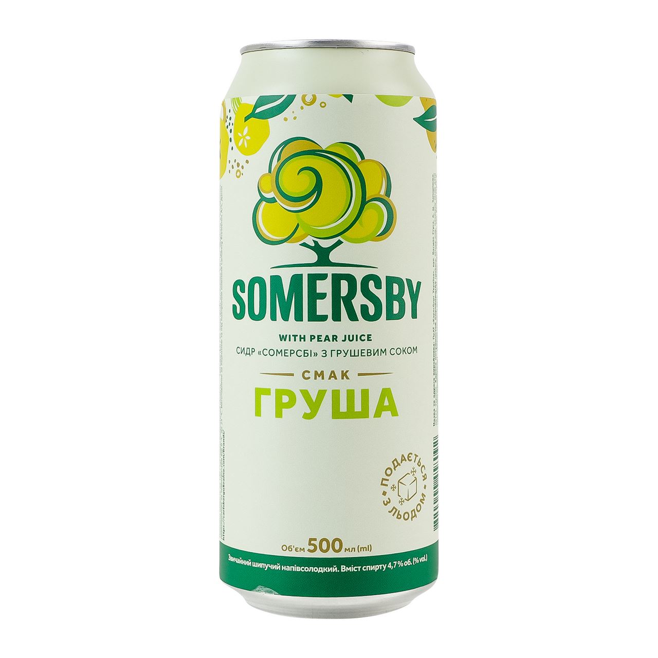 Somersby Сидр груша з грушевим соком напівсолодкий 4,7% 0,5 л