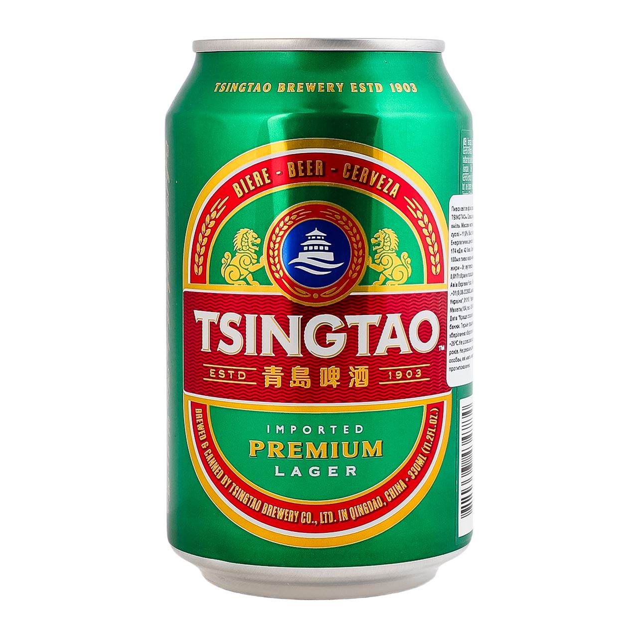 Tsingtao Пиво Premium Lager світле фільтроване пастеризоване 4,7% 0,33л