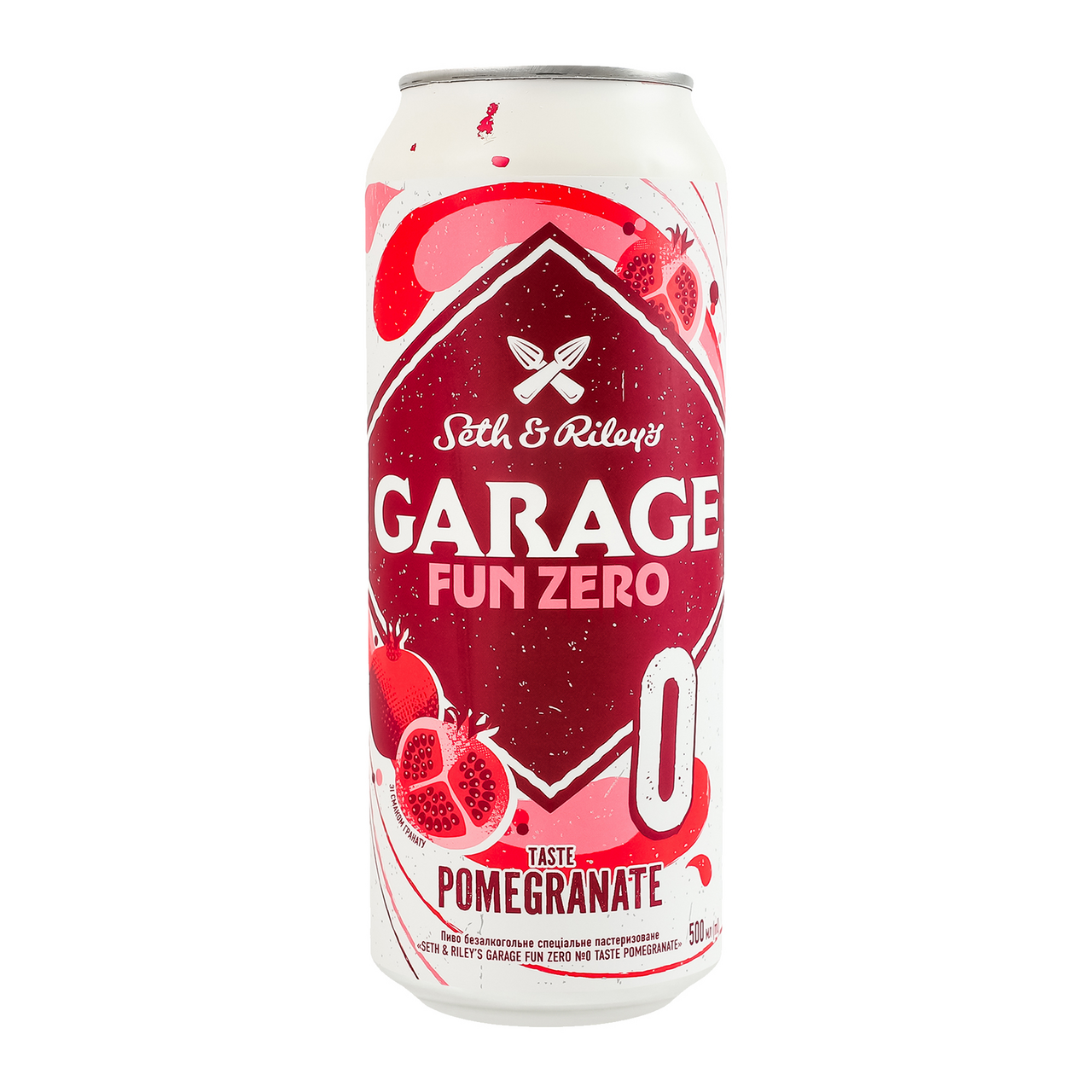 Seth&Riley's Garage Пиво спеціальне Fun Zero №0 Taste Pomegranate безалкогольне пастеризоване 0.5л