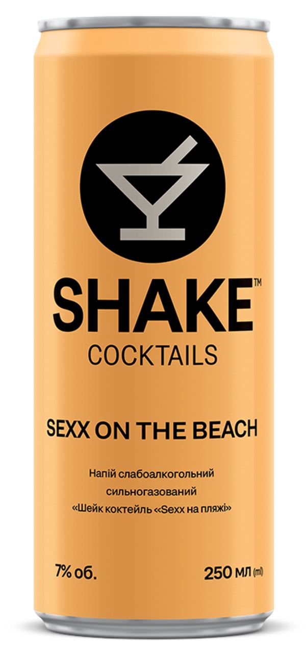 Shake Напій коктейль Секс на пляжі слабоалкогольний сильногазований 7,0% 0,25л