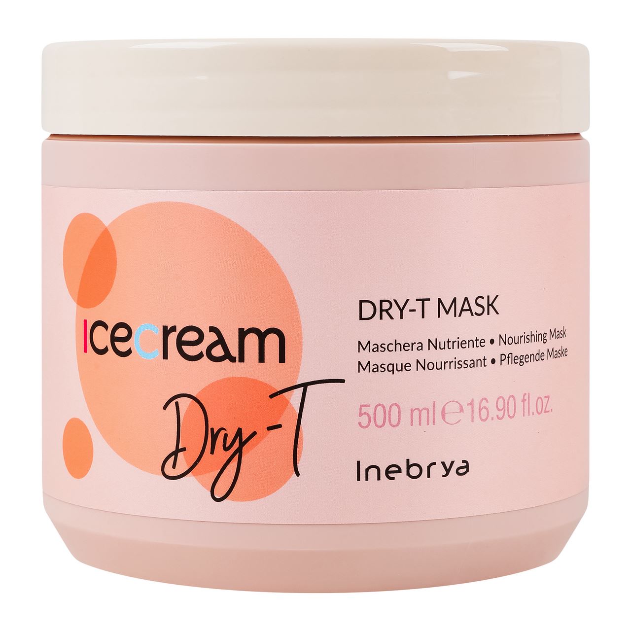 Inebrya Маска Dry-T Ice cream для сухого, кучерявого й фарбованого волосся 0,5л