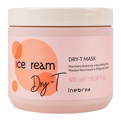 Inebrya Маска Dry-T Ice cream для сухого, кучерявого й фарбованого волосся 0,5л