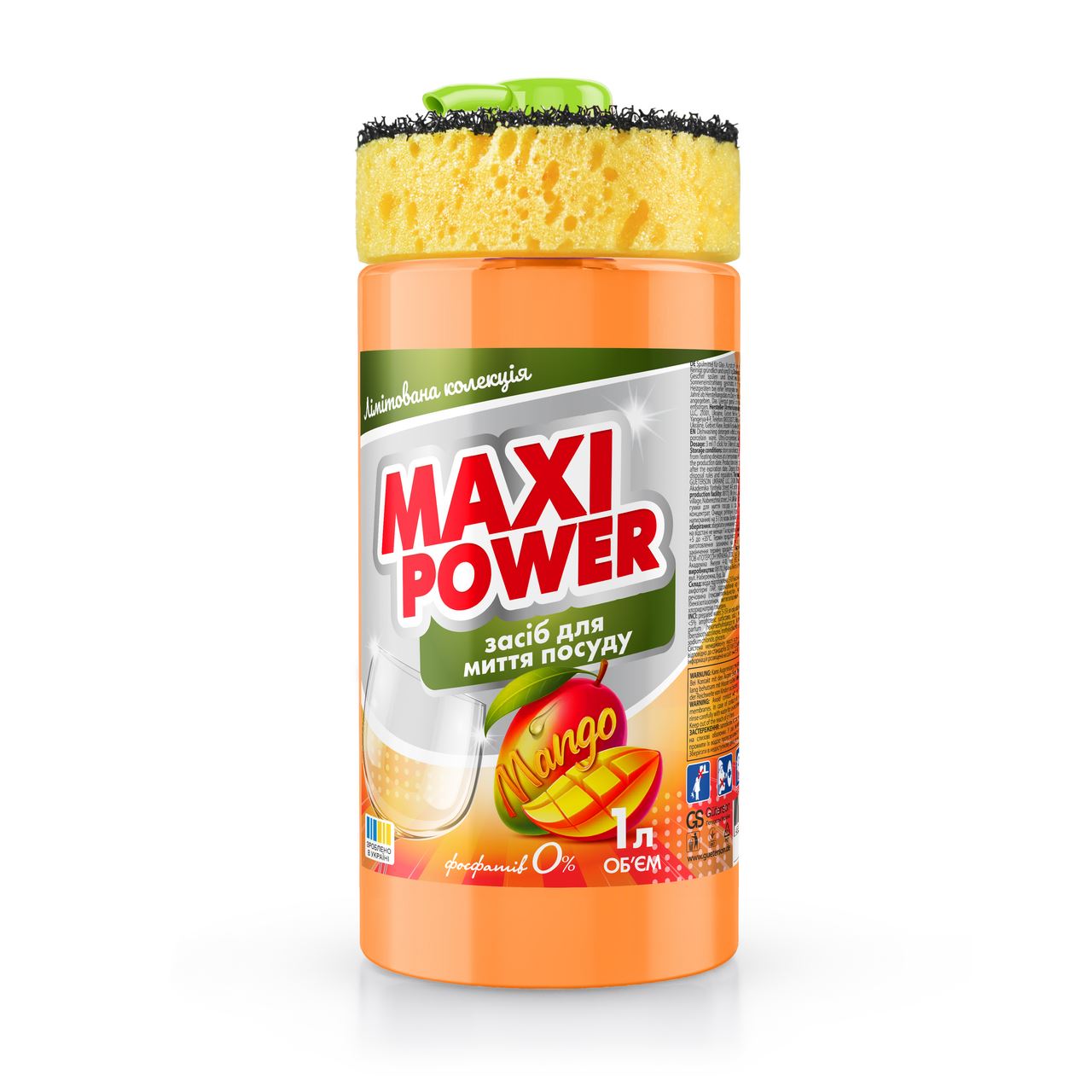 Maxi Power Засіб Манго для миття посуду 1л