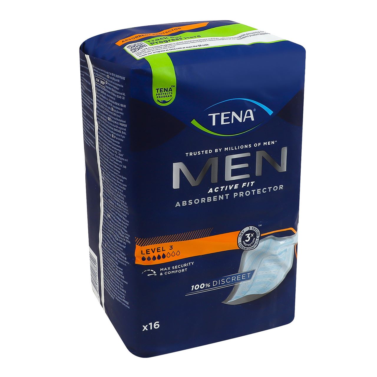 Tena Прокладки Active Fit L3 гігієнічні для чоловіків 16шт