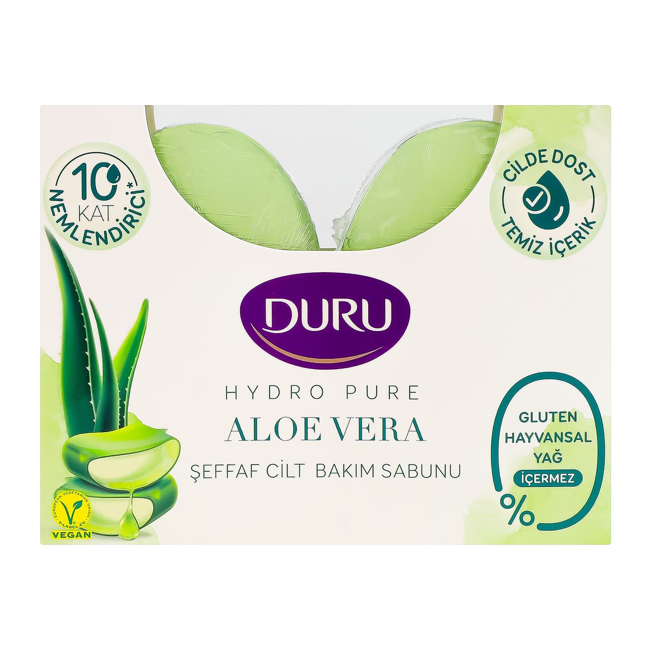 DURU Мило косметичне Hydro pure з екстрактом алое вера 2 х 135г