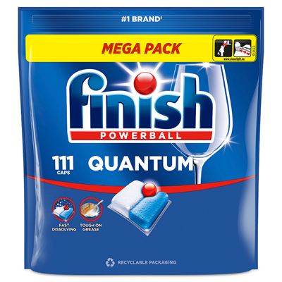 finish Засіб для миття посуду Powerball Quantum в посудомийних машинах 111шт
