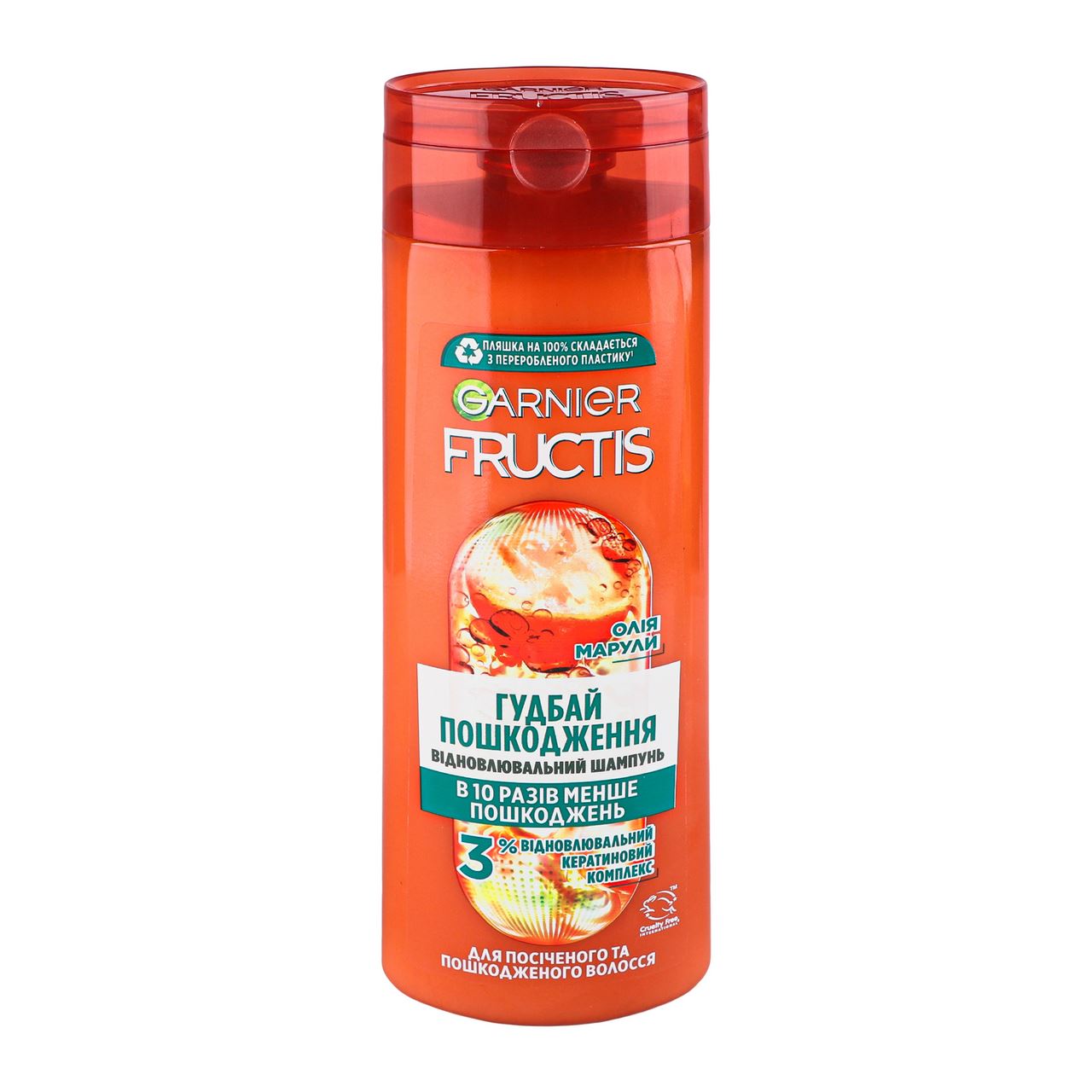 FRUCTÍS Шампунь Garnier Гудбай пошкодження відновлювальний для посіченого та пошкодженого волосся 0,4л