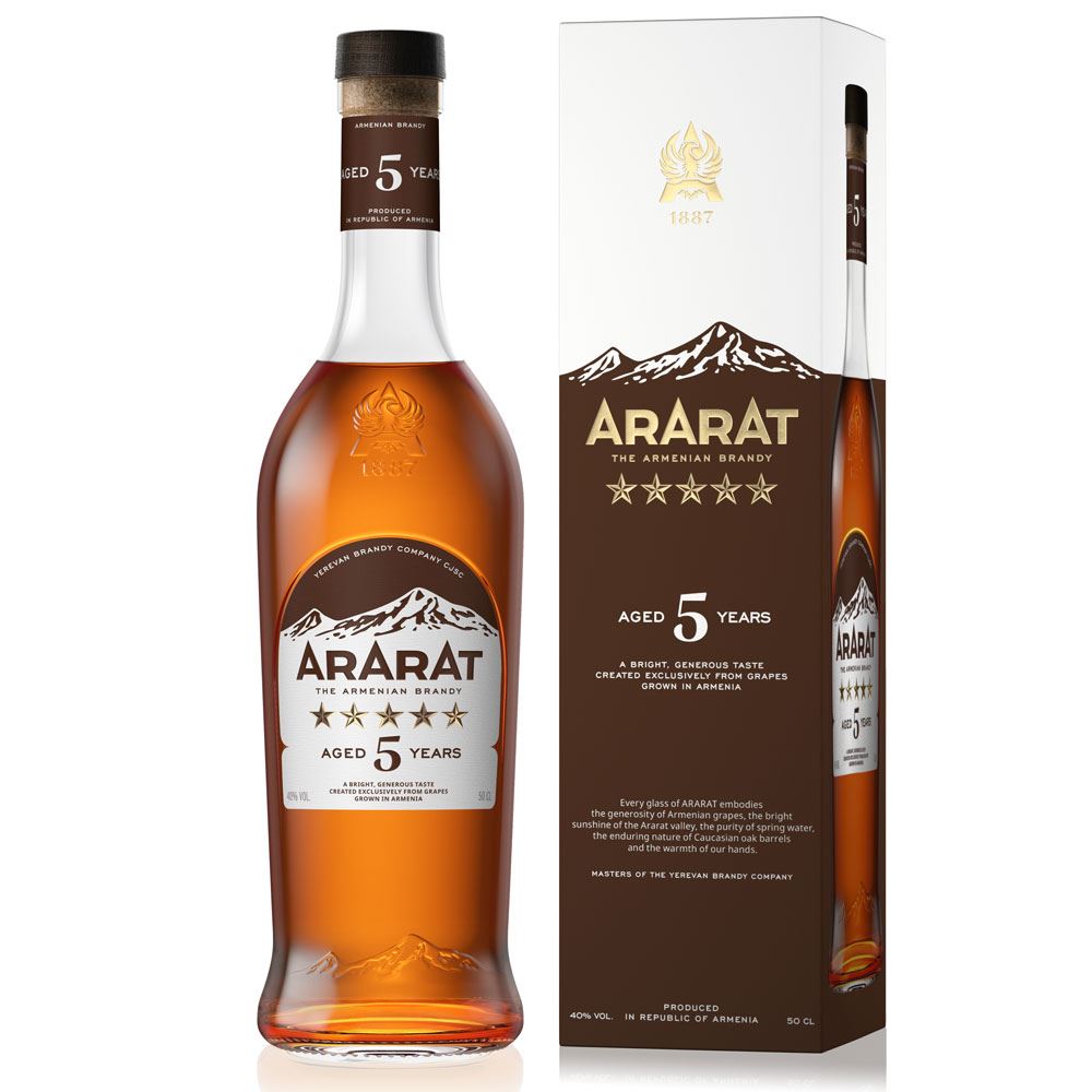 Ararat Бренді 5 зірок вірменський 40% 0,7л